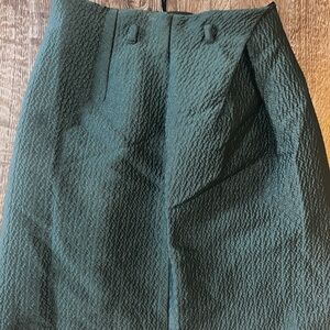 Moschino Green Textured Skirt